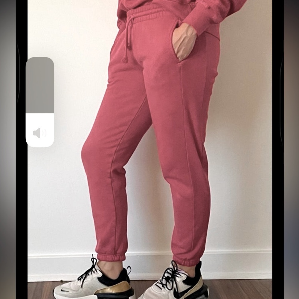 TNA Cozy Boyfriend Aritzia Sweatpants - Cherry Pink